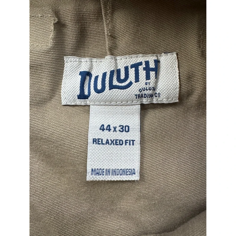 Duluth Trading Co Flex Fire Hose Cargo Pants Khaki Tan Relaxed Fit 44x30 Mens